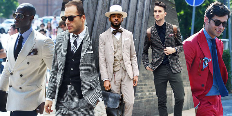 street style suits pocket squares trends menswear