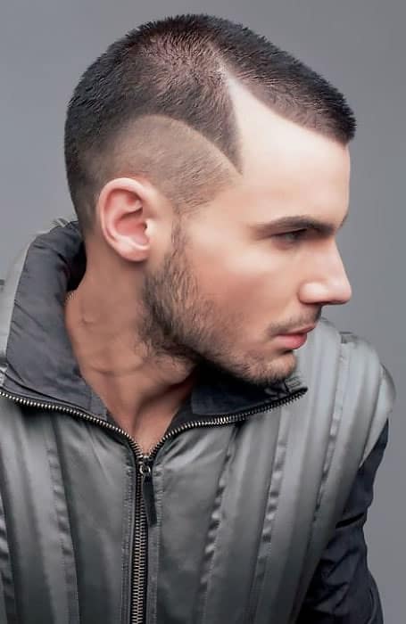 Buzz Cut with Shaved Design