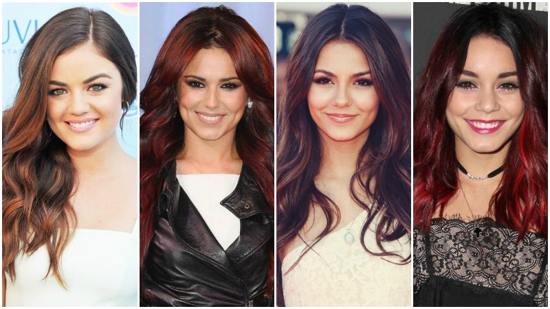 Dark Hair with Red Highlights