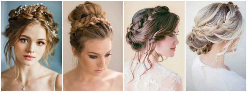 Medium Length Hair Braided Up-Do